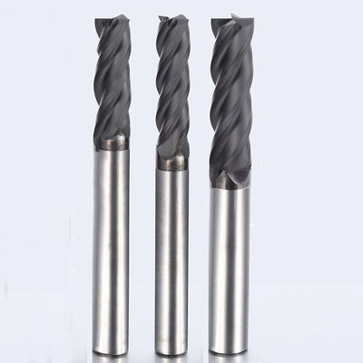 Diamond Coated Tungsten Carbide 4 mulini di estremità lunghi della flauto 10mm per la grafite