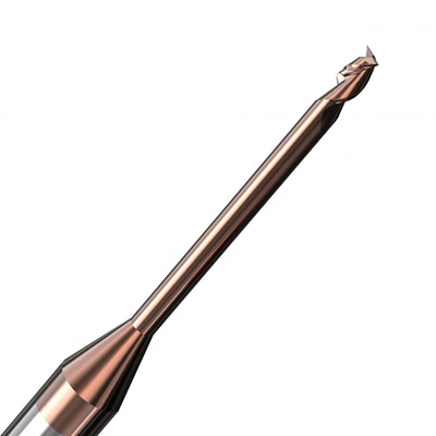 Mulino di estremità d'acciaio del carburo di 2 flauto di alta durezza 1.5mm Hrc65 quadrato