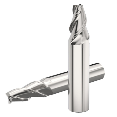 Il carburo affusola 2 l'estremità Mills Without Coating For Aluminum del carburo di tungsteno delle flauto D6